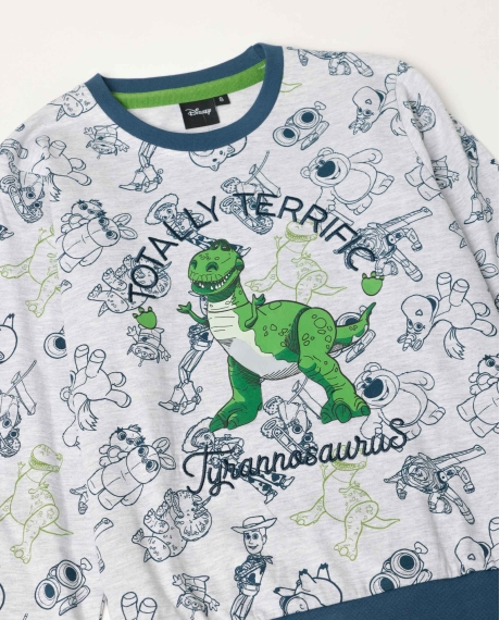 TOY STORY Pijama Manga Larga Totally Terrific para Niño GRIS JASPE 2