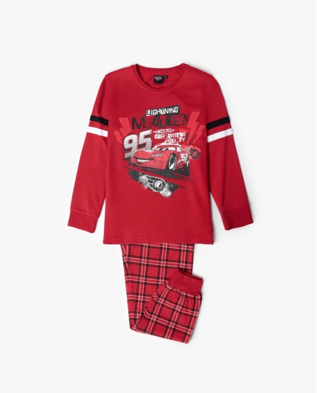 CARS Pijama Manga Larga Punk Queen para Niño ROJO