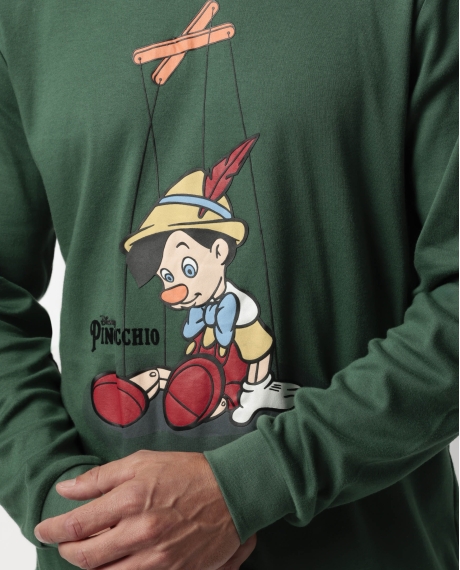 DISNEY Pijama Manga Larga Puppet Boy para Hombre VERDE 2