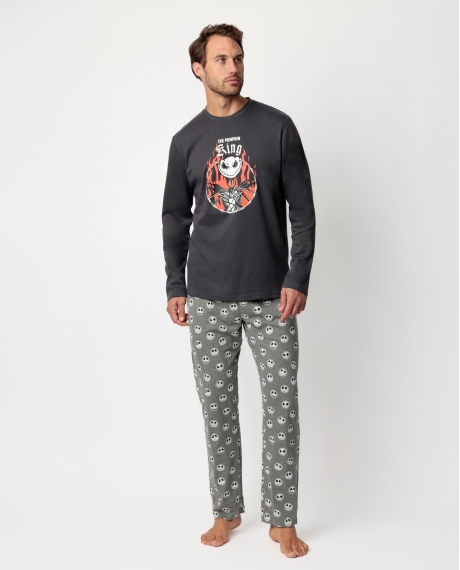 DISNEY Pijama Manga Larga Nightmare para Hombre MARENGO
