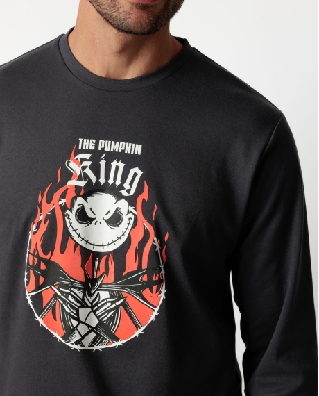 DISNEY Pijama Manga Larga Nightmare para Hombre MARENGO 2