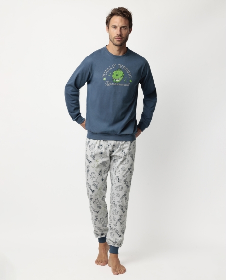 TOY STORY Pijama Manga Larga Totally Terrific para Hombre DENIM
