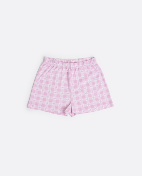 BARBIE Pijama Manga Corta Vichy World para Niña ROSA 2