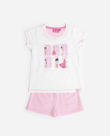 BARBIE Pijama Manga Corta She Just Shines para Niña ROSA
