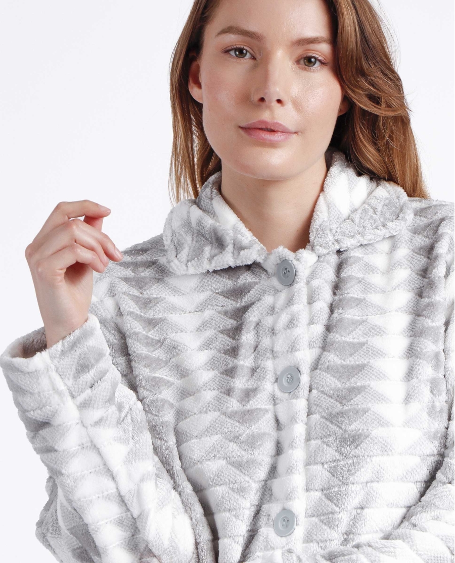 ADMAS CLASSIC Bata Manga Larga Calentita Triangle para Mujer AQUA