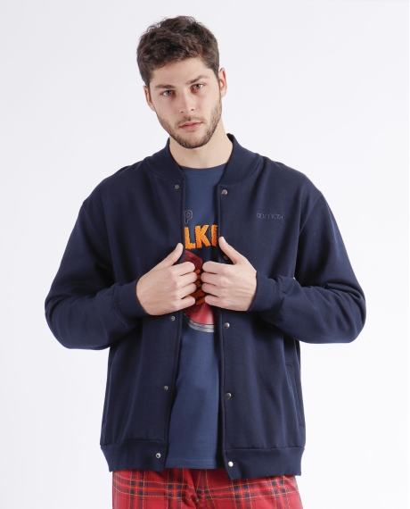 ADMAS Chaqueta Manga Larga Calentita Keep Walking para Hombre MARINO 2