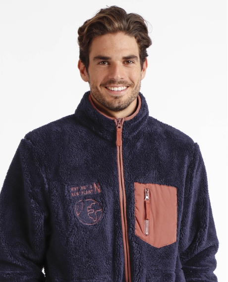 NEW PLAN Bata Manga Larga Calentita Save Tree para Hombre MARINO 2