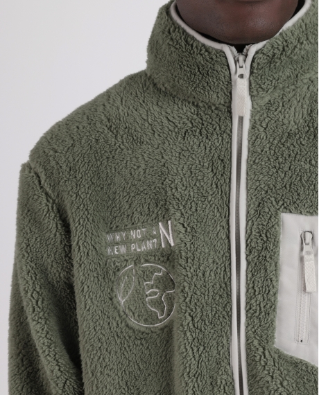 NEW PLAN Bata Manga Larga Calentita Save Tree para Hombre CAQUI 2