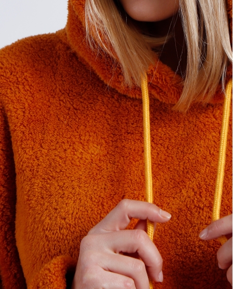 ADMAS Sudadera Manga Larga Calentita Corel Capucha para Mujer OCRE 2