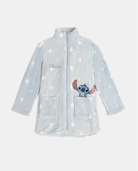 DISNEY Bata Manga Larga Calentita Ohana para Niña AZUL