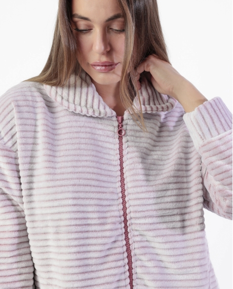 ADMAS CLASSIC Bata Manga Larga Calentita Magic Time para Mujer BURDEOS 2