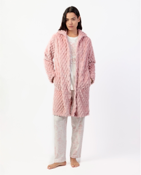 ADMAS CLASSIC Bata Manga Larga Calentita Soft Sleep para Mujer MAQUILLAJE