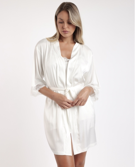 ADMAS CLASSIC Bata Manga Francesa Wedding Day para Mujer BLANCO