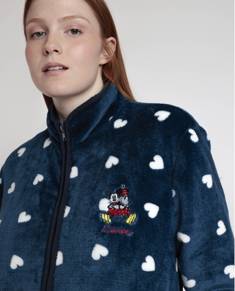 DISNEY Bata Manga Larga Calentita You Make Me Love para Mujer MARINO 2