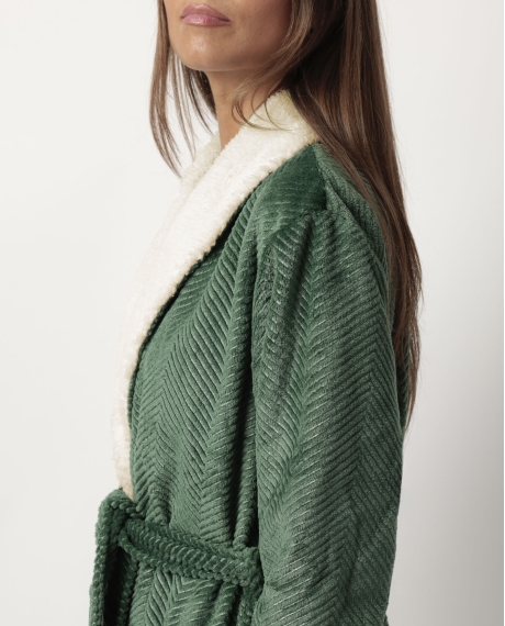 ADMAS CLASSIC Bata Manga Larga Calentita Luxury Leaves para Mujer HOJAS 2