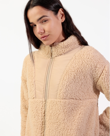 ADMAS HOME Bata Manga Larga Calentita Adm Home para Mujer BEIGE 2