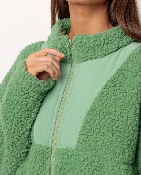 ADMAS HOME Bata Manga Larga Calentita Adm Home para Mujer VERDE 2