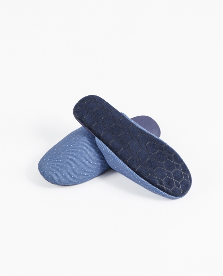 ADMAS Zapatillas De Estar Por Casa Stripes & Dots para Hombre AZUL 2