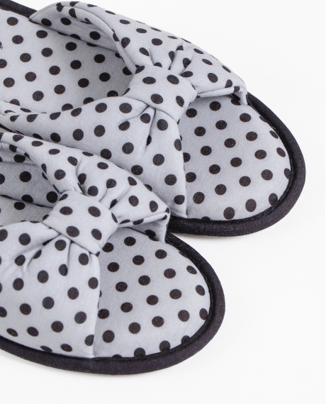 ADMAS Zapatillas De Estar Por Casa Elegant Dots para Mujer PIEDRA 2