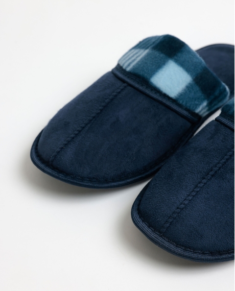 ADMAS Zapatillas De Estar Por Casa Cuadros Navy para Hombre MARINO 2