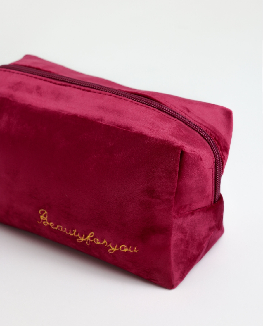 ADMAS Neceser con Asa Red Velvet Vanity ROJO