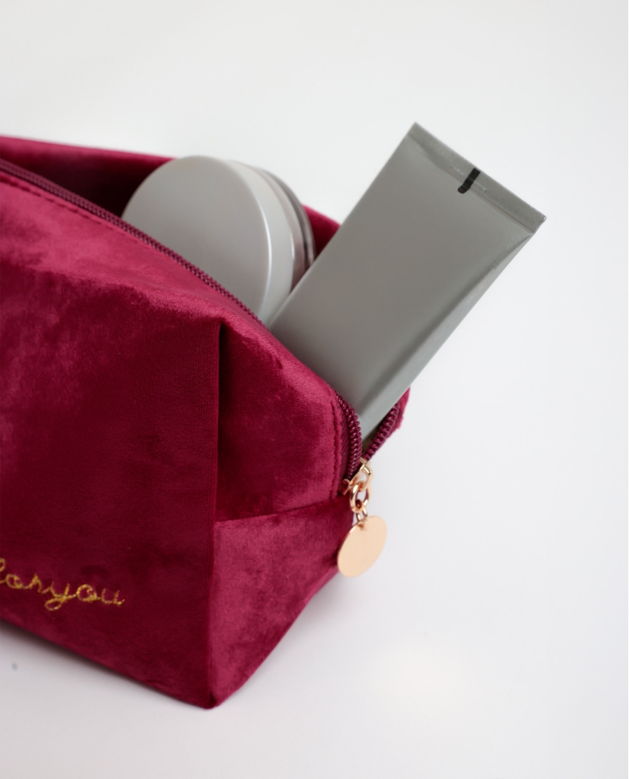 ADMAS Neceser con Asa Red Velvet Vanity ROJO