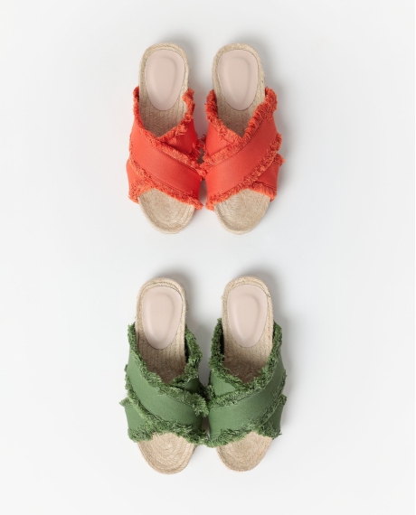 ADMAS Sandalias con Flecos Bicolor para Mujer, (Caja 6 pares) SURTIDO