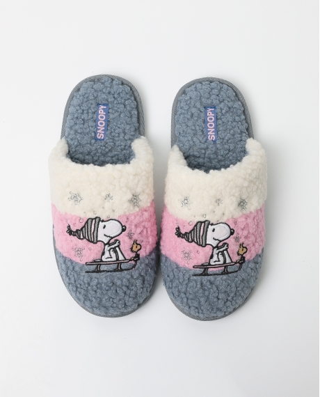 PEANUTS Zapatillas De Estar Por Casa Sherpa Snow Drift para Mujer, (Caja 6 unidades) SURTIDO