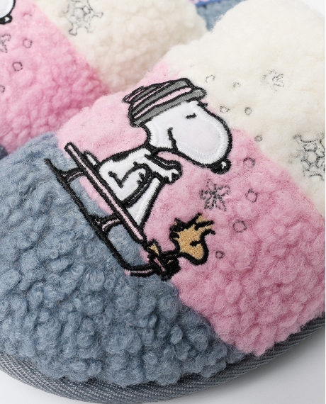 PEANUTS Zapatillas De Estar Por Casa Sherpa Snow Drift para Mujer, (Caja 6 unidades) SURTIDO 2