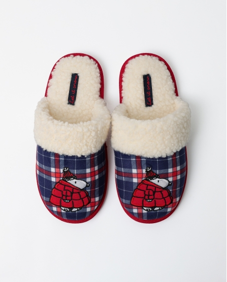 PEANUTS Zapatillas De Estar Por Casa Sherpa Snow para Mujer, (Caja 6 unidades) SURTIDO