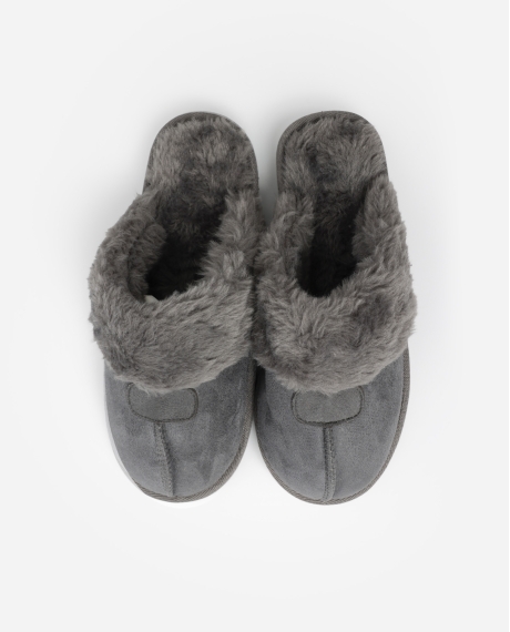 ADMAS Zapatillas De Estar Por Casa Ante Gris para Hombre, (Caja 6 unidades) SURTIDO