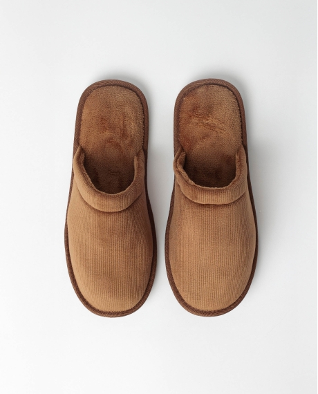 ADMAS Zapatillas De Estar Por Casa Pana para Hombre, (Caja 6 unidades) CAMEL