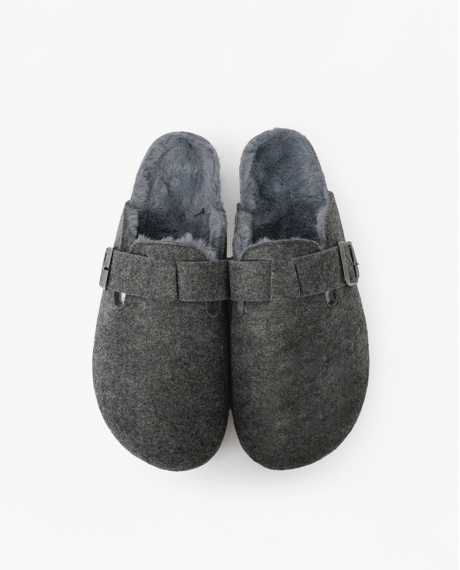 ADMAS Zapatillas De Estar Por Casa Zueco Fieltro Pelo para Hombre, (Caja 6 unidades) GRIS