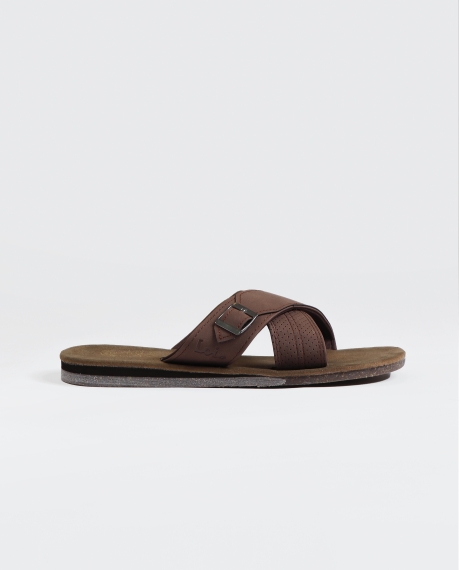 LOIS Chanclas Tiras Cuero para Hombre BROWN 2