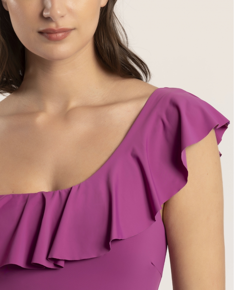 ADMAS Bañador Copas Volante Lateral para Mujer BUGANVILLA