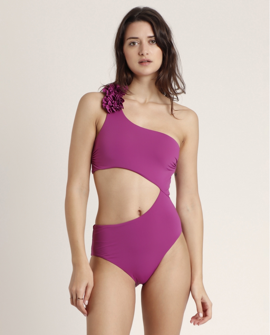 ADMAS Bañador Asimétrico Beach Style para Mujer BUGANVILLA