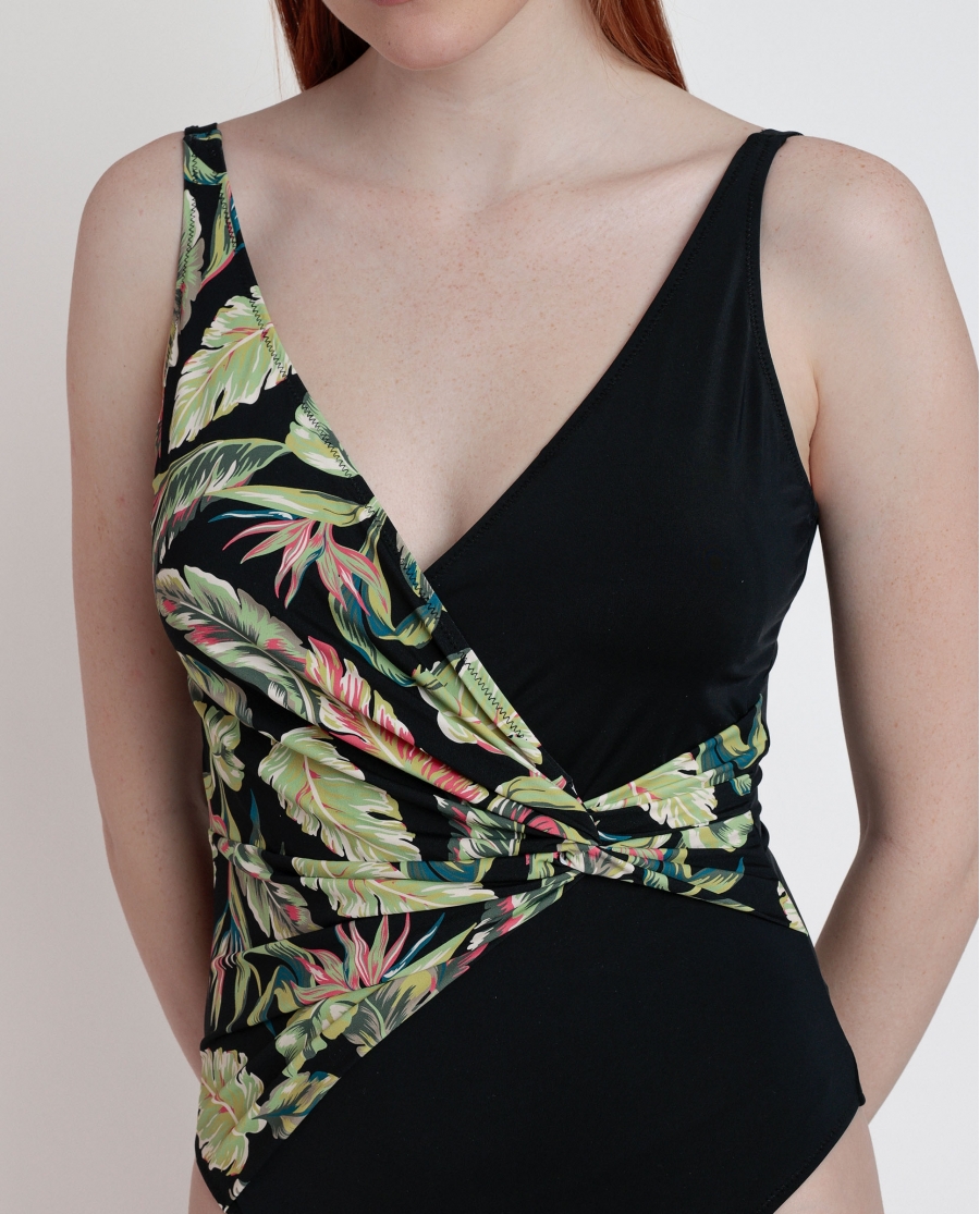 ADMAS Bañador Reductor Jungle Mare para Mujer NEGRO