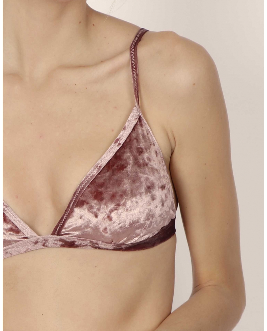 ADMAS Bikini Triangulo Copa Velvet para Mujer ROSA