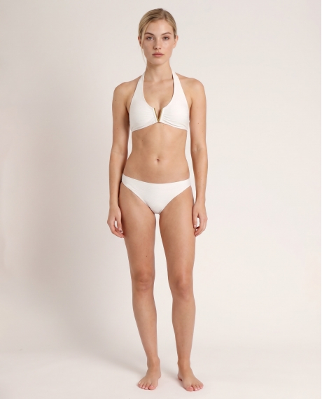 ADMAS Bikini Halter Waves para Mujer BLANCO