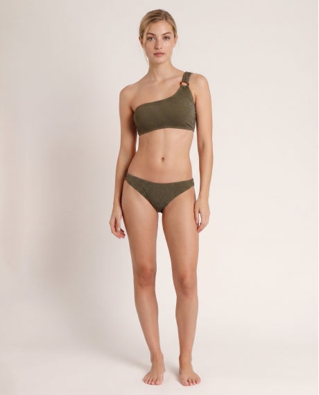 ADMAS Bikini Asimétrico Shiny Paradise para Mujer OLIVA