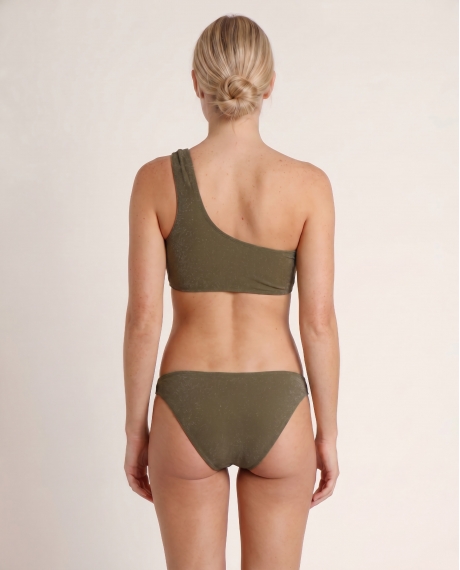 ADMAS Bikini Asimétrico Shiny Paradise para Mujer OLIVA 2