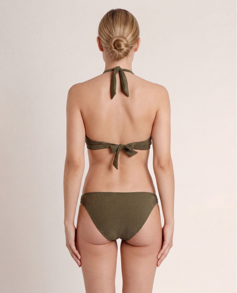 ADMAS Bikini Halter Shiny Paradise para Mujer OLIVA