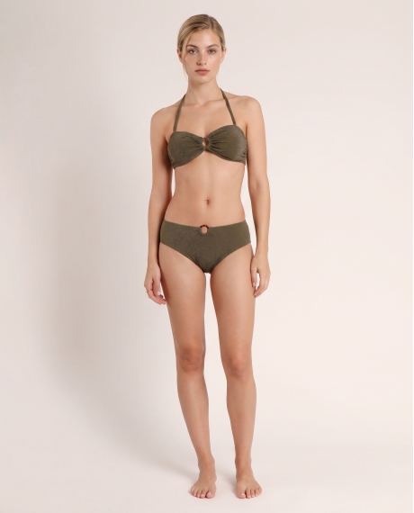 ADMAS Bikini Bandeau Shiny Paradise para Mujer OLIVA