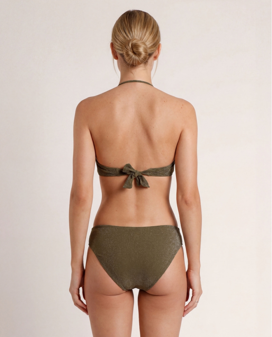 ADMAS Bikini Bandeau Shiny Paradise para Mujer OLIVA