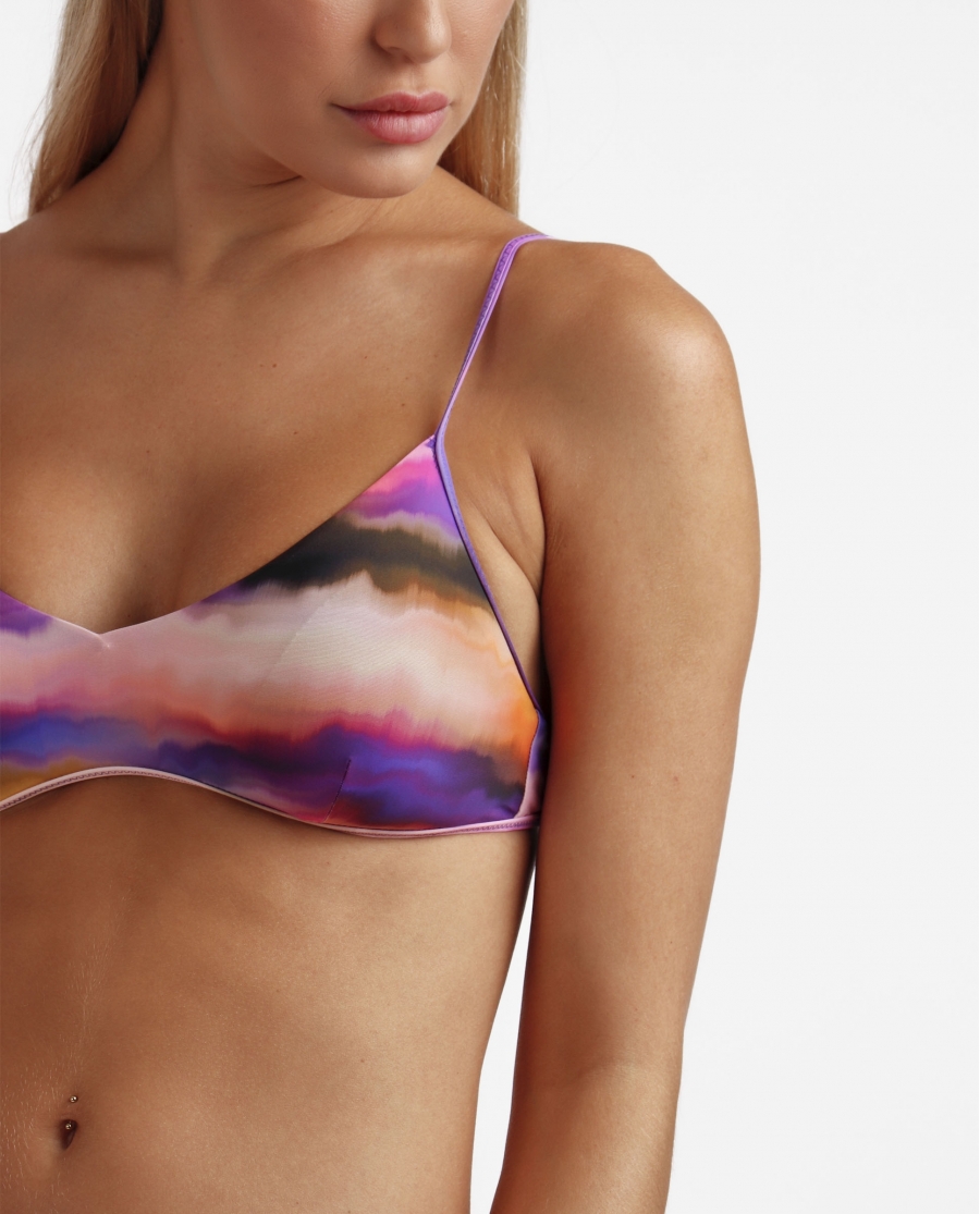 ADMAS Bikini Top Purple Sand para Mujer MORADO