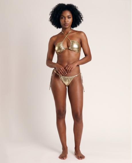 ADMAS Bikini Bandeau Multiposición Kim K para Mujer ORO