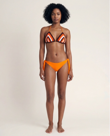 ADMAS Bikini Cortinilla Embroidery The Crochet Day para Mujer NARANJA