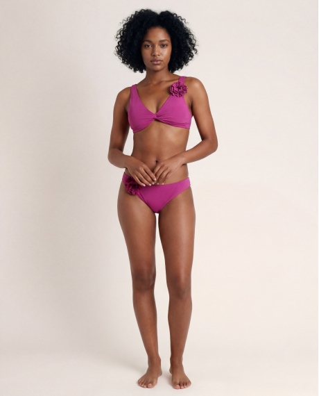 ADMAS Bikini Halter Drapeado Beach Style para Mujer BUGANVILLA