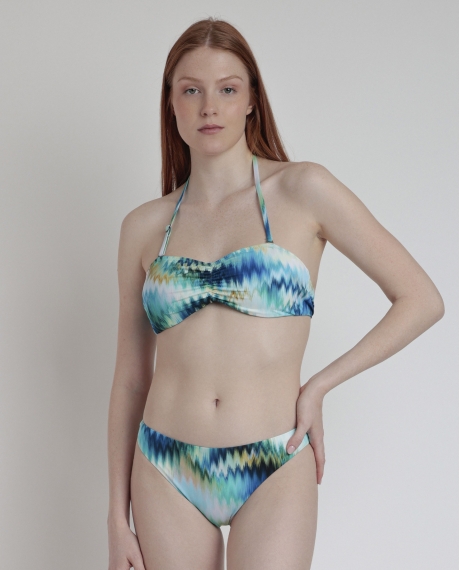 ADMAS Bikini Bandeau Sea Shore para Mujer AZUL