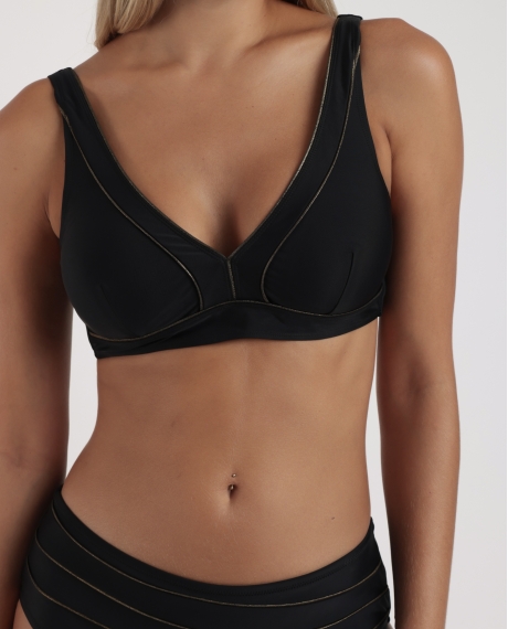 ADMAS Bikini Top Cooper Curvy Line para Mujer NEGRO 2